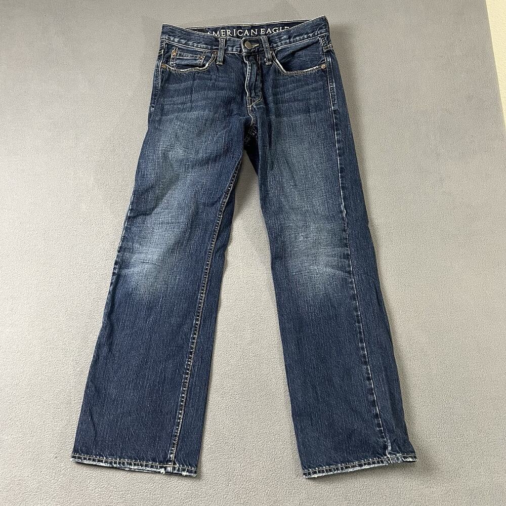 American Eagle Jeans Mens 29X30 Blue Boot Cut Western Rodeo Dark Wash Denim